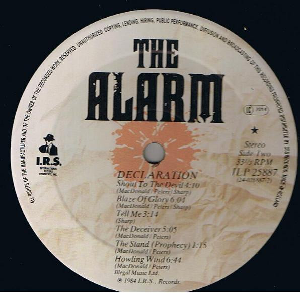 The Alarm, Declaration - LP