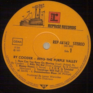Ry Cooder, Into The Purple Valley - LP: imagen 5