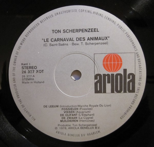 Ton Scherpenzeel, Le Carnaval Des Animaux - LP