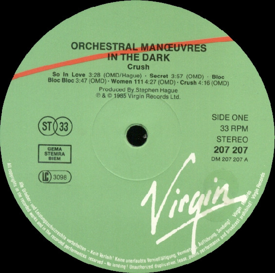 Orchestral Manoeuvres In The Dark, Crush - LP