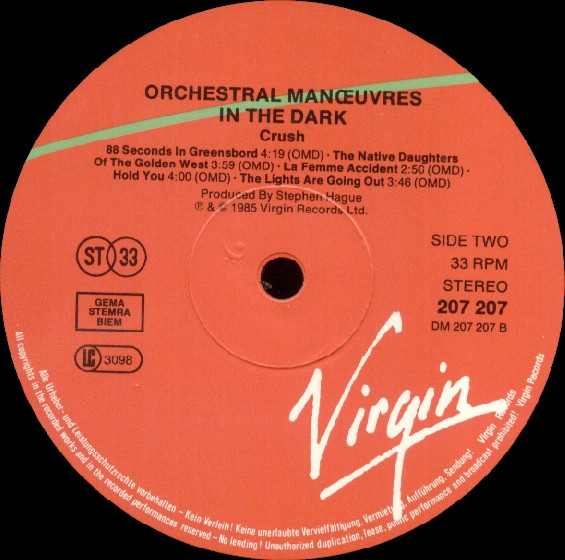 Orchestral Manoeuvres In The Dark, Crush - LP