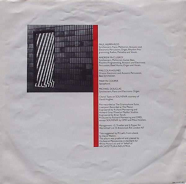Orchestral Manoeuvres In The Dark, Architecture & Morality - LP