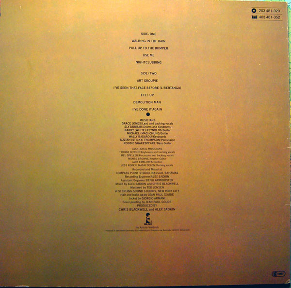 Grace Jones, Nightclubbing - LP