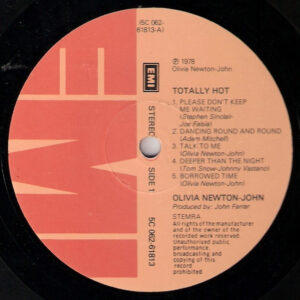 Olivia Newton-John, Totally Hot - LP: imagen 3