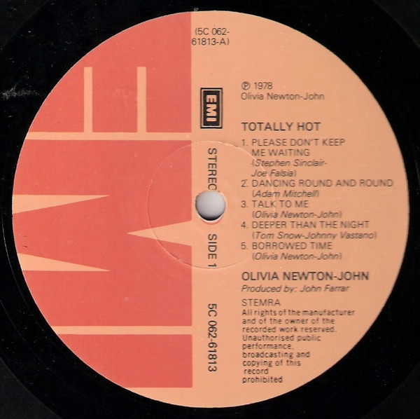 Olivia Newton-John, Totally Hot - LP