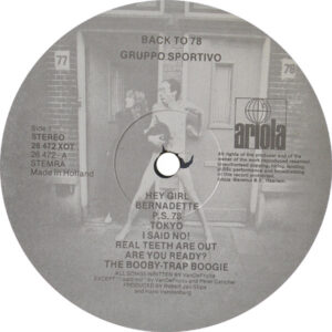 Gruppo Sportivo, Back To 78 - LP: imagen 3