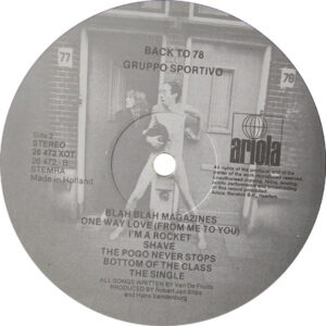 Gruppo Sportivo, Back To 78 - LP: imagen 4
