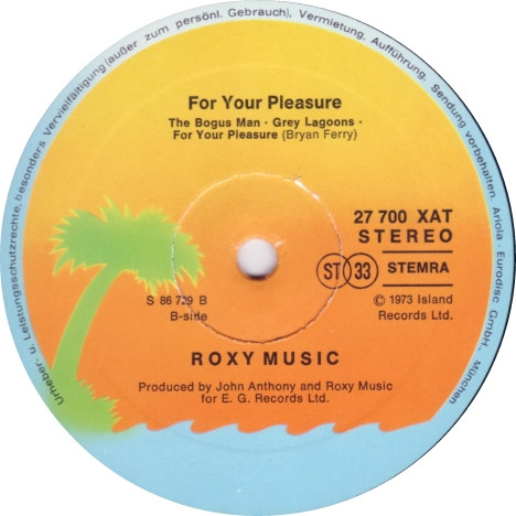 Roxy Music, For Your Pleasure - LP