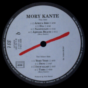 Mory Kanté, Akwaba Beach - LP: imagen 3