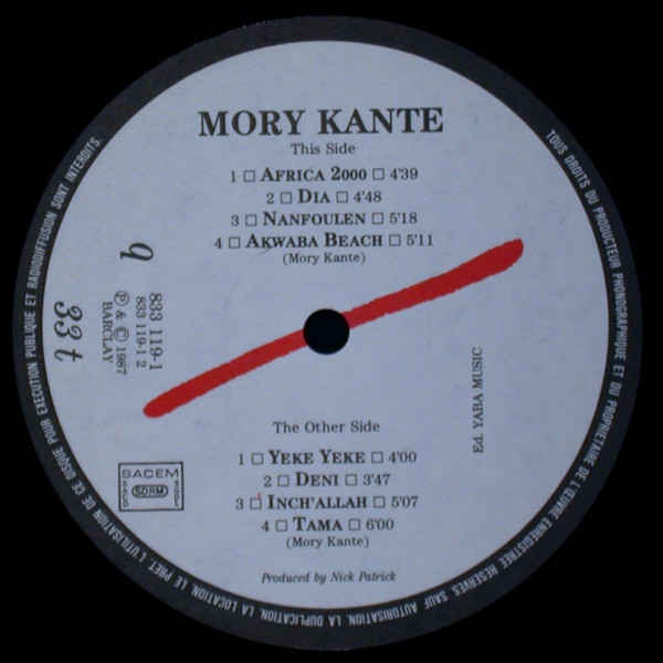 Mory Kanté, Akwaba Beach - LP