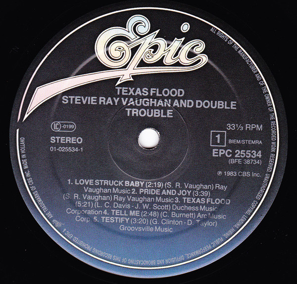 Stevie Ray Vaughan & Double Trouble, Texas Flood - LP