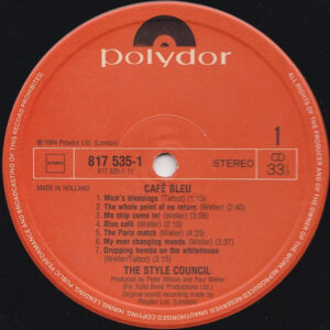 The Style Council, Café Bleu - LP: imagen 3