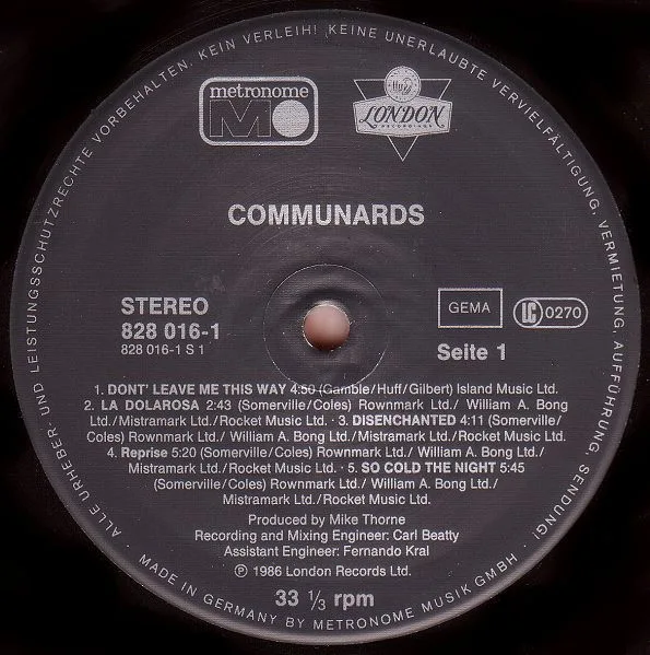 Vinilo: Communards, Communards - LP