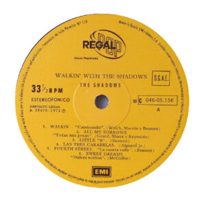 The Shadows, Walkin' With The Shadows - LP: imagen 3