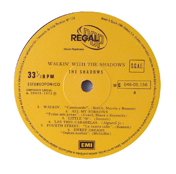 The Shadows, Walkin' With The Shadows - LP