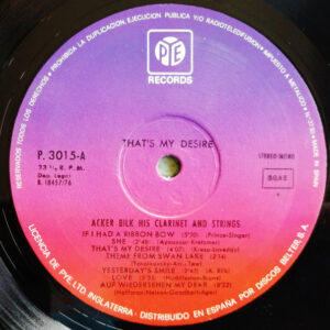 Acker Bilk, That's My Desire - LP: imagen 3