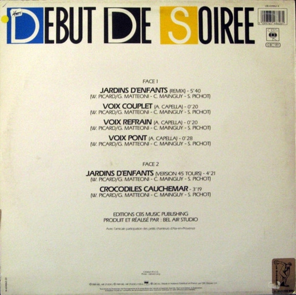 Début De Soirée, Jardins D'enfants - Maxi Singles