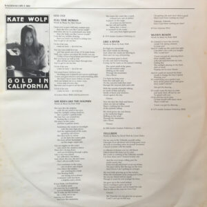 Kate Wolf, Gold In California - LP: imagen 12