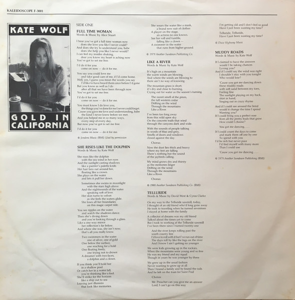 Kate Wolf, Gold In California - LP