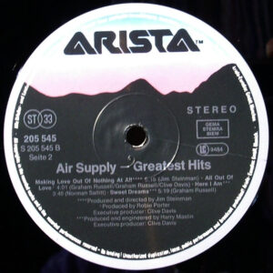 Air Supply, Greatest Hits - LP: imagen 6