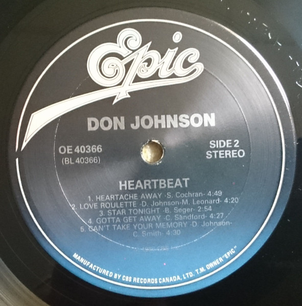 Don Johnson, Heartbeat - LP