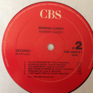 Mariah Carey, Mariah Carey - LP: imagen 4