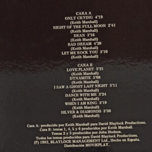 Keith Marshall, Keith Marshall - LP: imagen 6