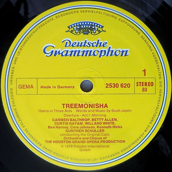 Scott Joplin, Treemonisha (Original Cast Recording) - LP
