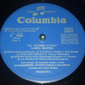 Sara Montiel, Canciones De La Pelicula "El Ultimo Cuple" - LP: imagen 4