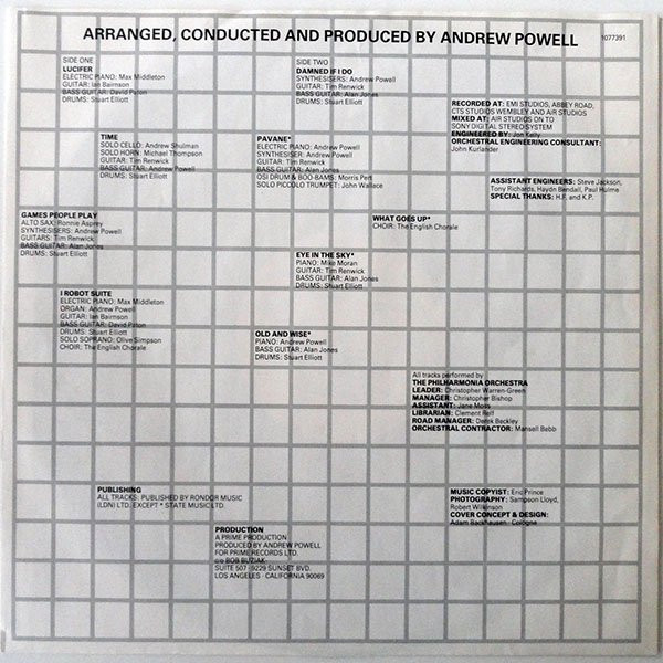 Andrew Powell, Philharmonia Orchestra, Play The Best Of The Alan Parsons Project - LP