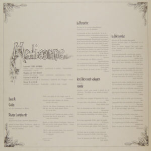 Malicorne, Malicorne - LP: imagen 2
