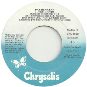 Pat Benatar, Shadows Of The Night = Sombras De La Noche - Singles: imagen 4