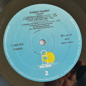 Robert Palmer, Clues - LP: imagen 4