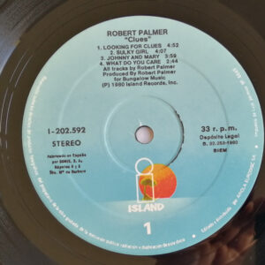 Robert Palmer, Clues - LP: imagen 3