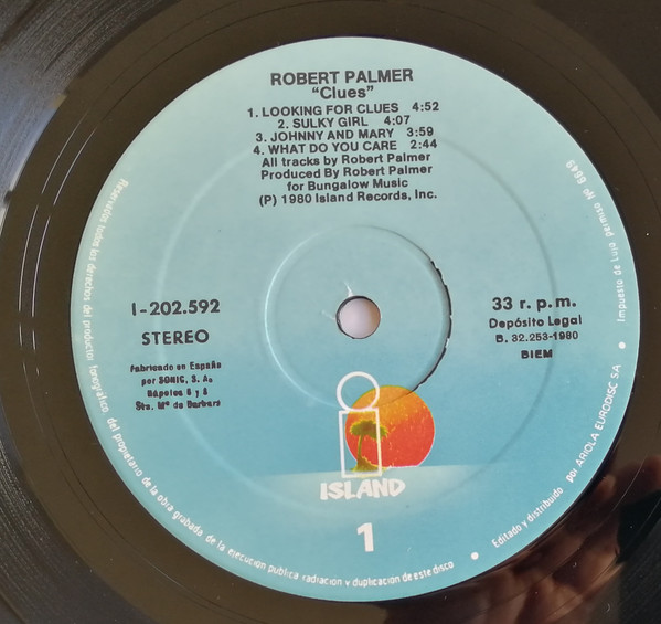 Robert Palmer, Clues - LP