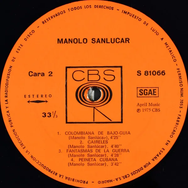 Manolo Sanlucar, Sanlucar - LP