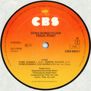 Pedal Point, Dona Nobis Pacem - LP: imagen 4