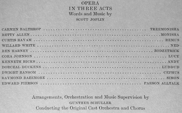 Scott Joplin, Treemonisha (Original Cast Recording) - LP