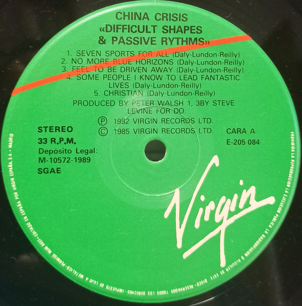 China Crisis, Difficult Shapes & Passive Rhythms - Some People Think It's Fun To Entertain - LP