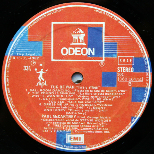 Paul McCartney, Tug Of War - LP