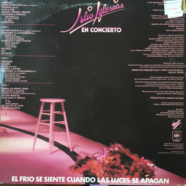 Julio Iglesias, En Concierto - LP