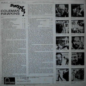 Coleman Hawkins, Swing! - LP: imagen 2