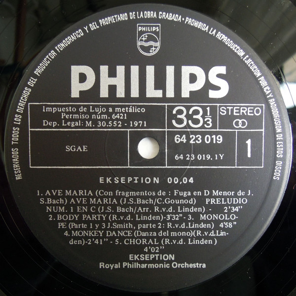 Ekseption, Royal Philharmonic Orchestra, Ekseption 00.04 - LP