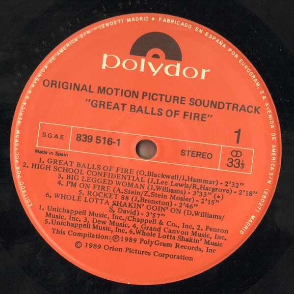 Various, ¡Gran Bola De Fuego! (Banda Sonora Original De La Pelíc - LP