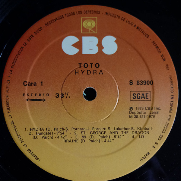 Toto, Hydra - LP Album Stereo