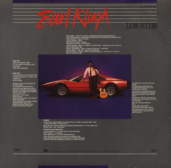 Earl Klugh, Low Ride - LP