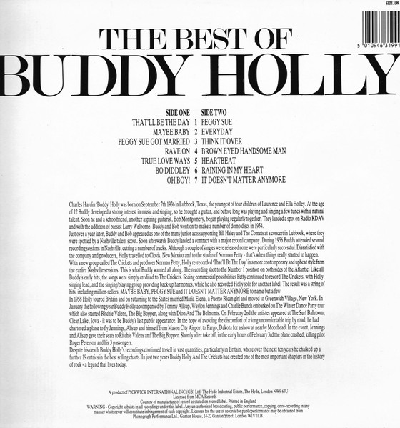 Buddy Holly, The Best Of Buddy Holly - LP