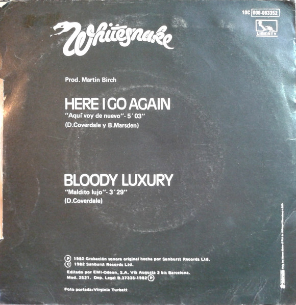 Whitesnake, Aqui Voy De Nuevo - Singles