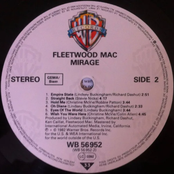 Vinilo: Fleetwood Mac, Mirage - LP