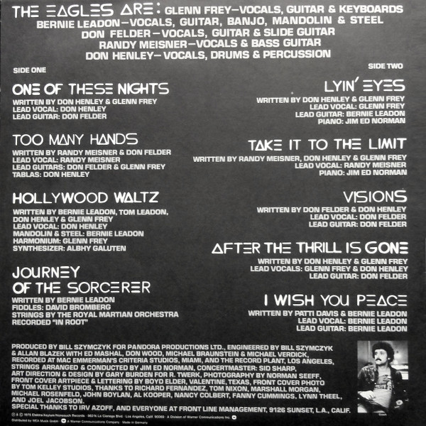 Eagles, One Of These Nights - LP